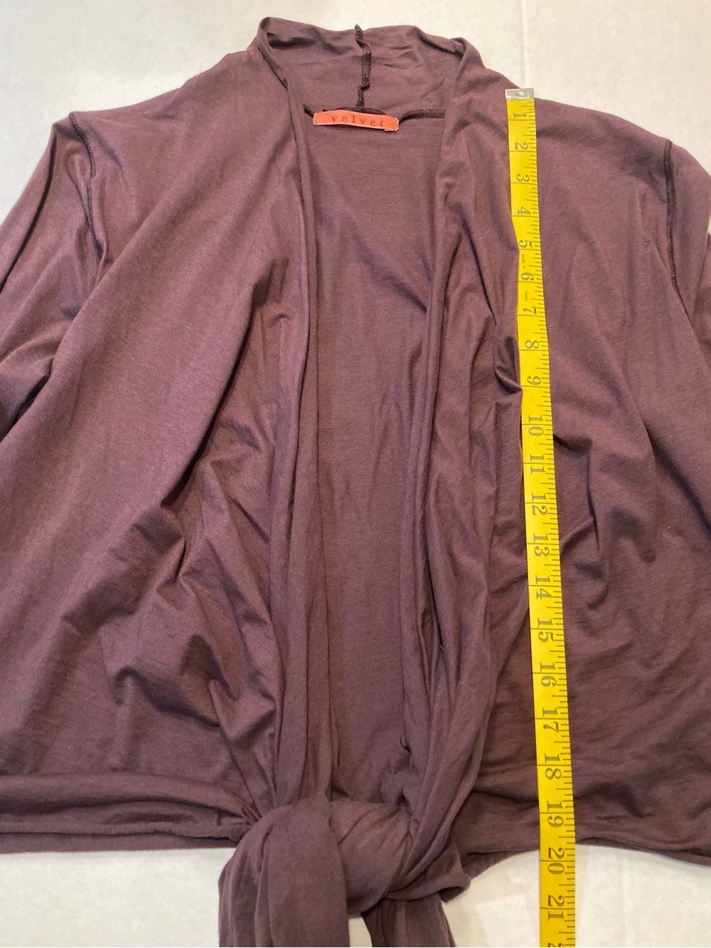 Velvet 🟣 by Graham & Spencer Size XL Wrap Top in Brown - Picture 7 of 8